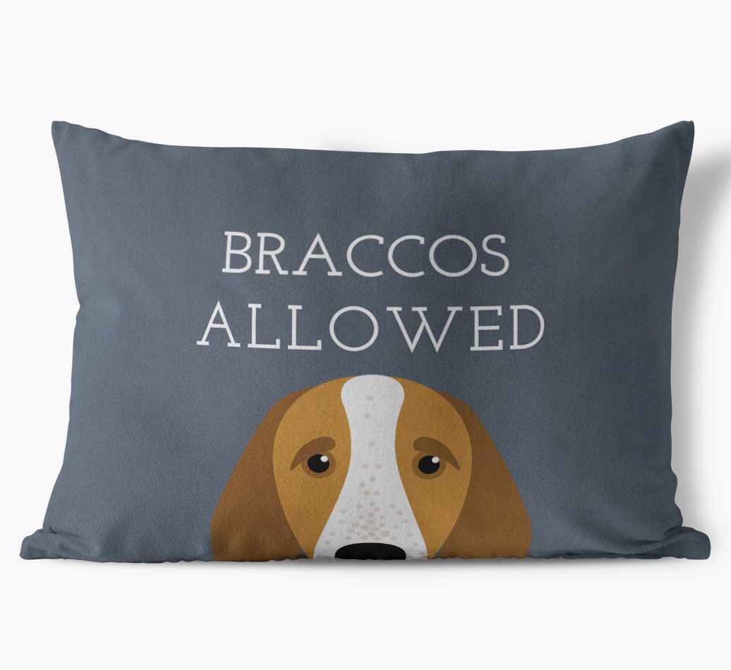 Dogs Allowed: Personalised {breedFullName} Soft Touch Cushion