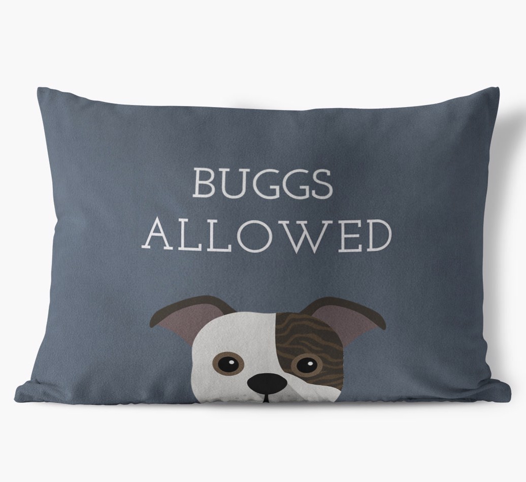Dogs Allowed: Personalised {breedFullName} Soft Touch Cushion