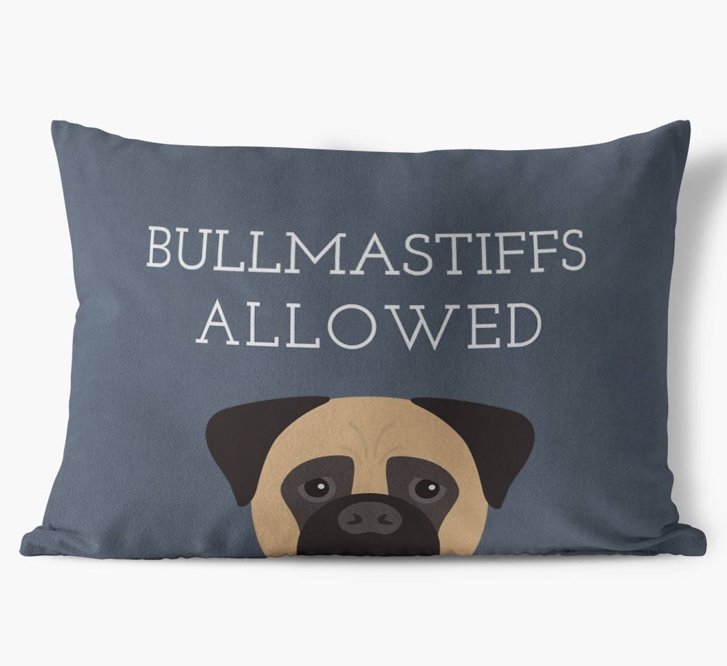 Dogs Allowed: Personalised {breedFullName} Soft Touch Cushion