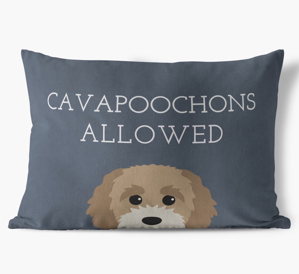 Dogs Allowed: Personalised {breedFullName} Soft Touch Cushion