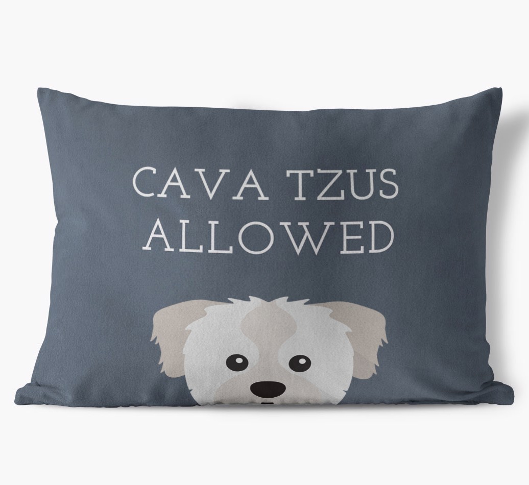 Dogs Allowed: Personalised {breedFullName} Soft Touch Cushion
