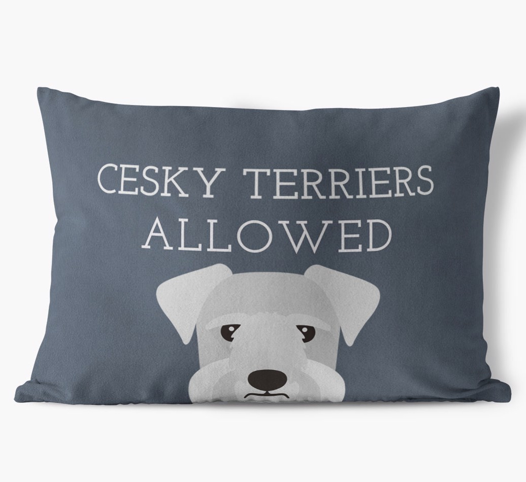 Dogs Allowed: Personalised {breedFullName} Soft Touch Cushion