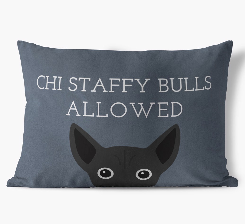 Dogs Allowed: Personalised {breedFullName} Soft Touch Cushion