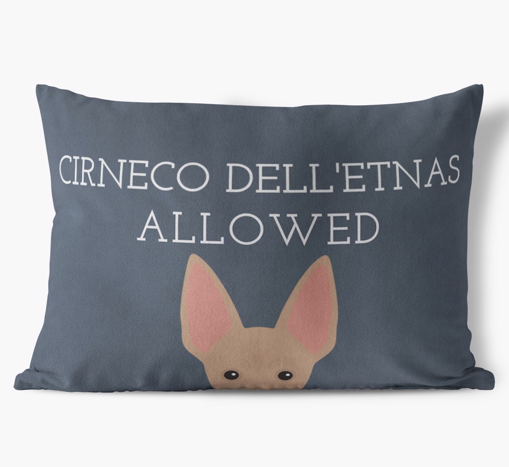 Dogs Allowed: Personalised {breedFullName} Soft Touch Cushion