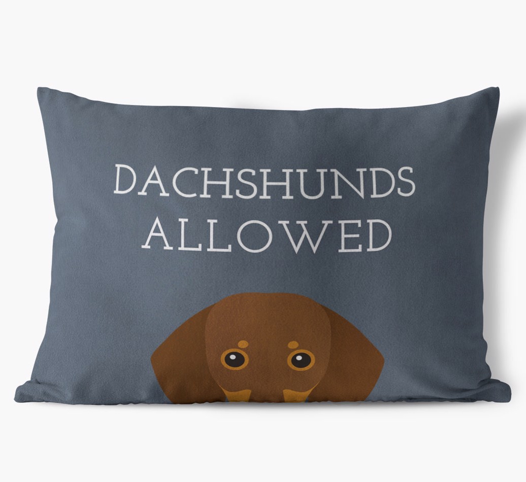 Dogs Allowed: Personalised {breedFullName} Soft Touch Cushion