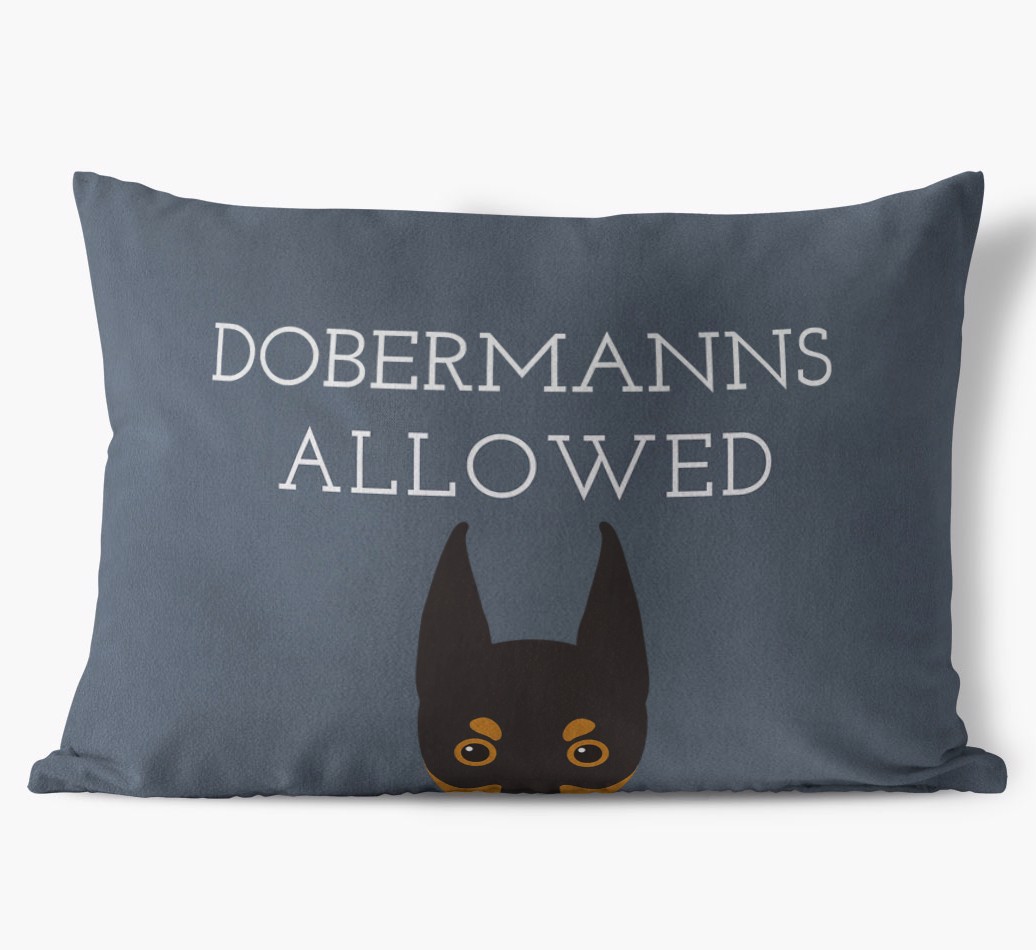 Dogs Allowed: Personalised {breedFullName} Soft Touch Cushion