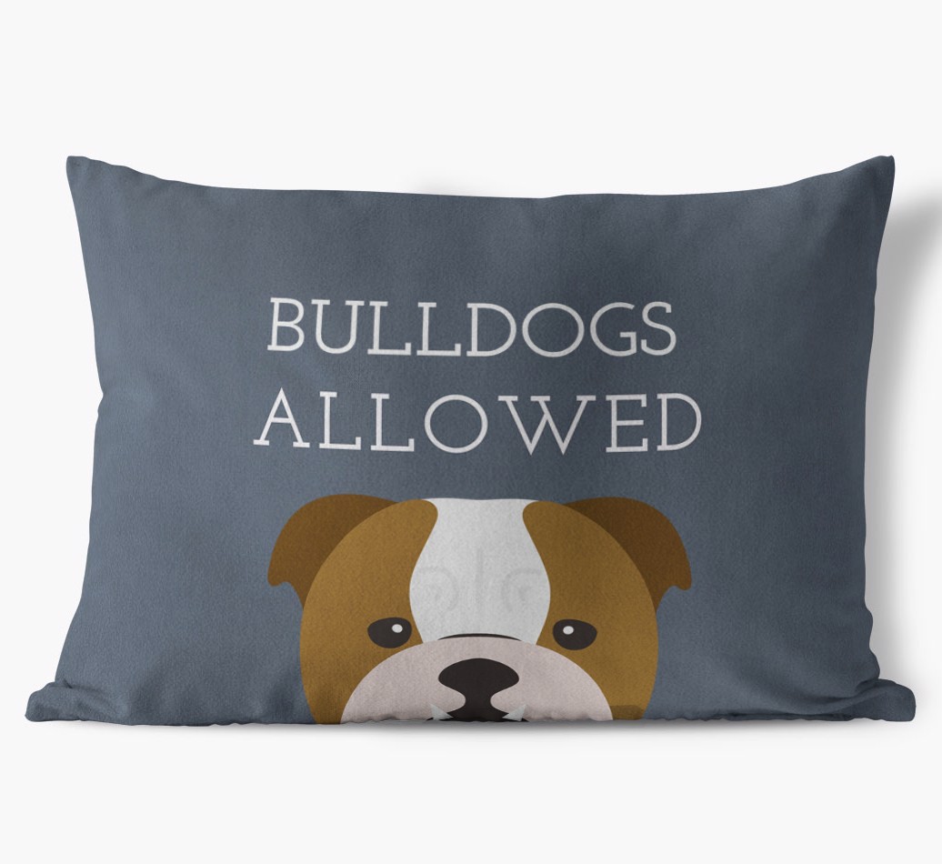 Dogs Allowed: Personalised {breedFullName} Soft Touch Cushion
