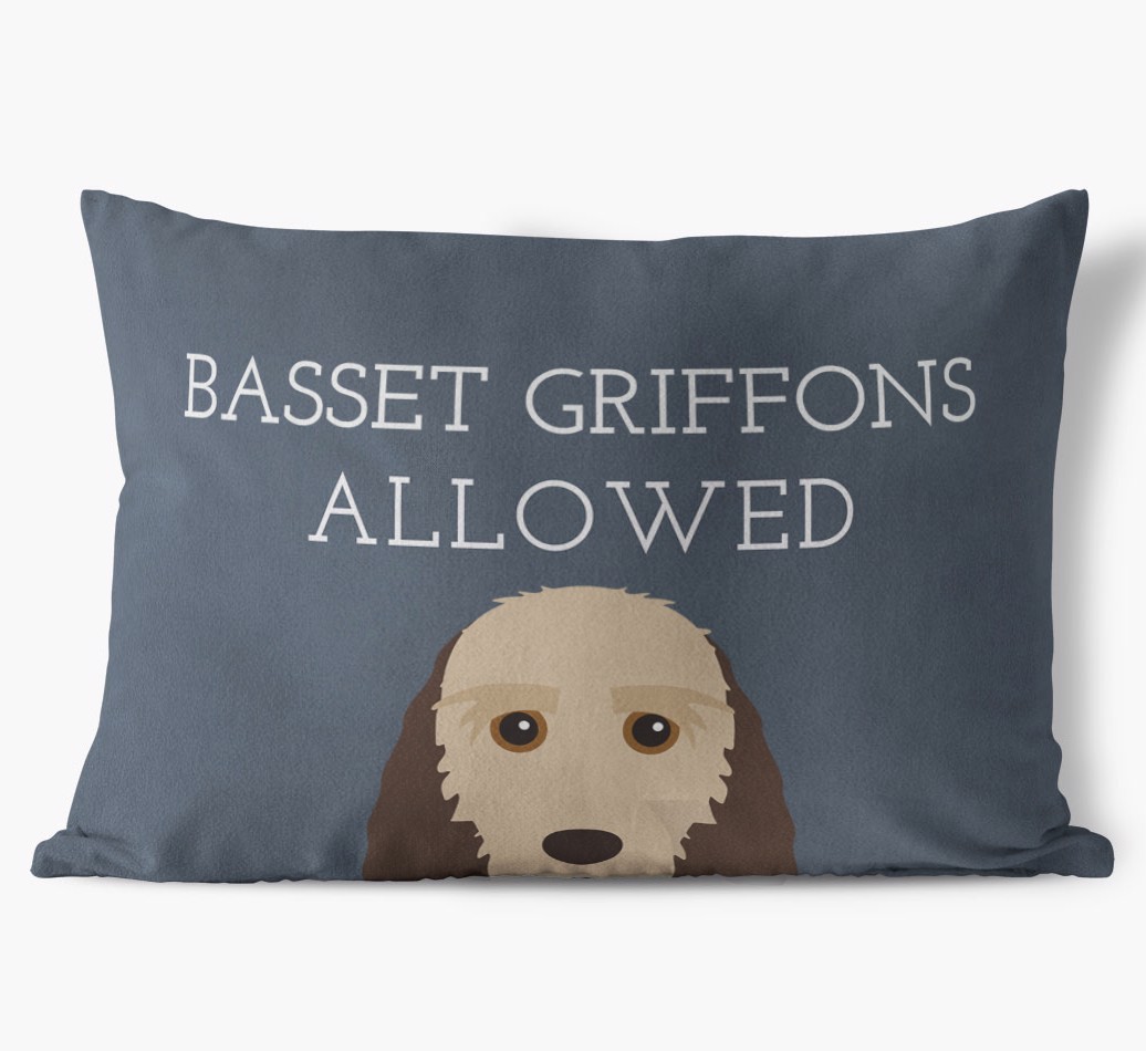Dogs Allowed: Personalised {breedFullName} Soft Touch Cushion