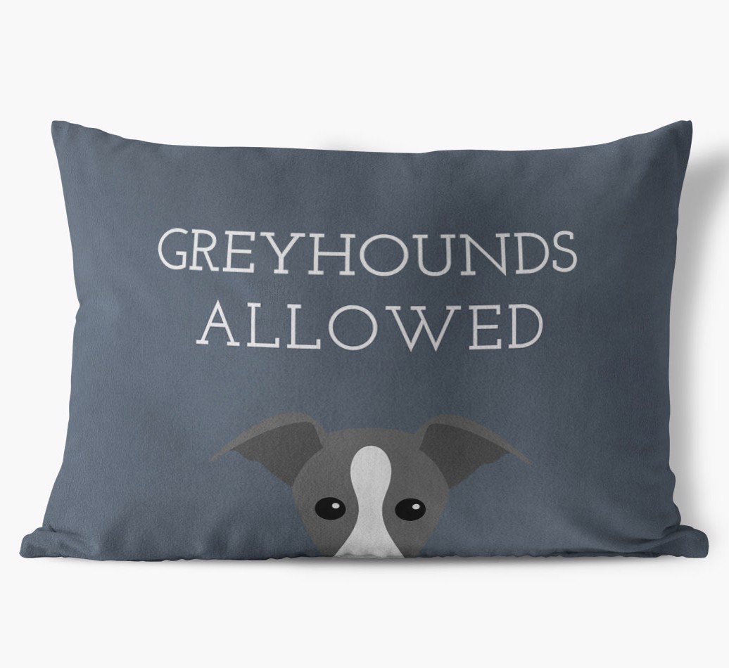 Dogs Allowed: Personalised {breedFullName} Soft Touch Cushion