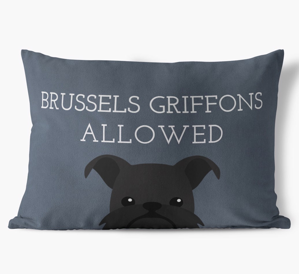 Dogs Allowed: Personalised {breedFullName} Soft Touch Cushion