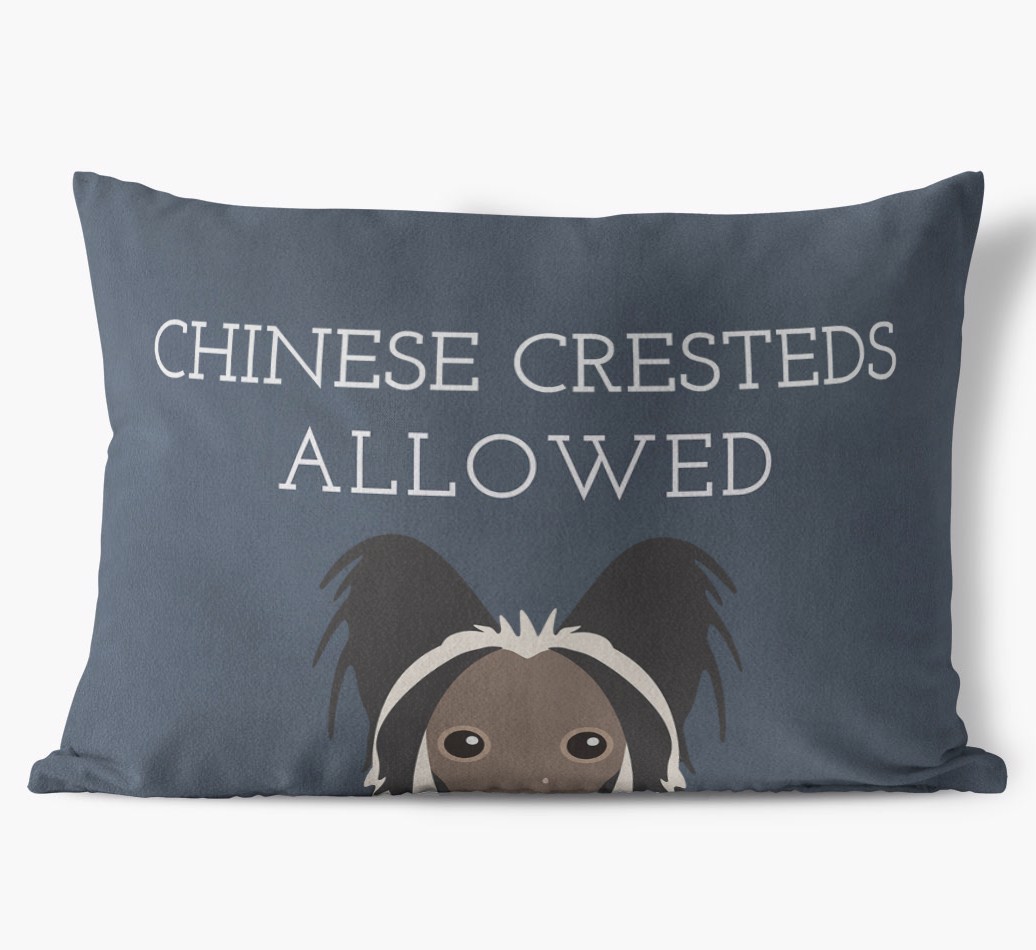 Dogs Allowed: Personalised {breedFullName} Soft Touch Cushion