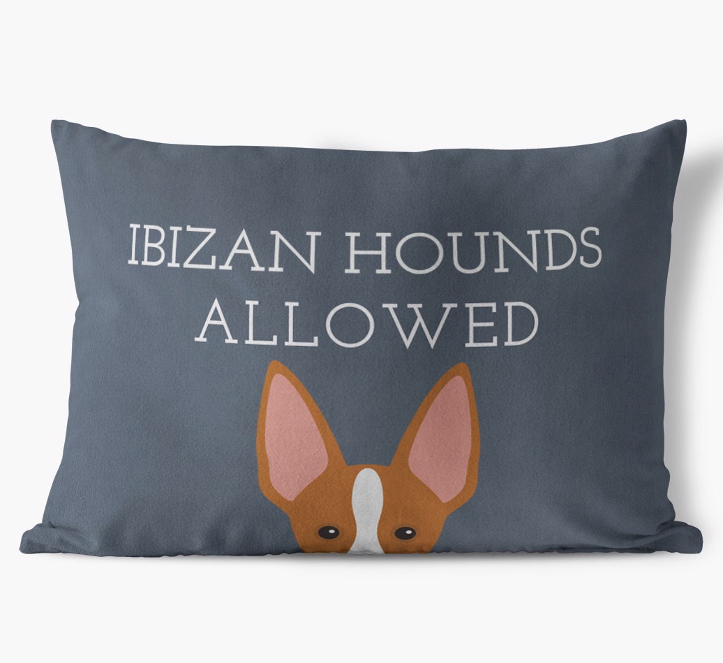 Dogs Allowed: Personalised {breedFullName} Soft Touch Cushion