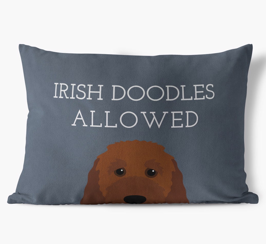 Dogs Allowed: Personalised {breedFullName} Soft Touch Cushion