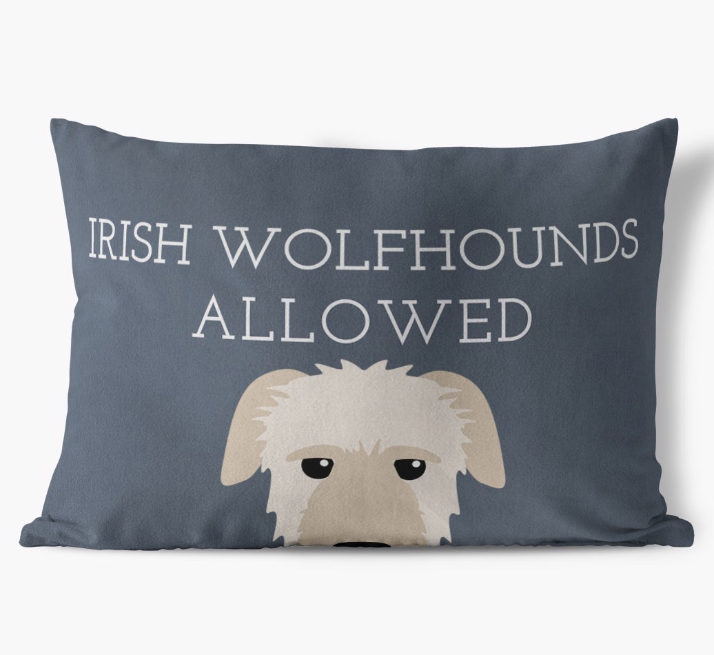 Dogs Allowed: Personalised {breedFullName} Soft Touch Cushion