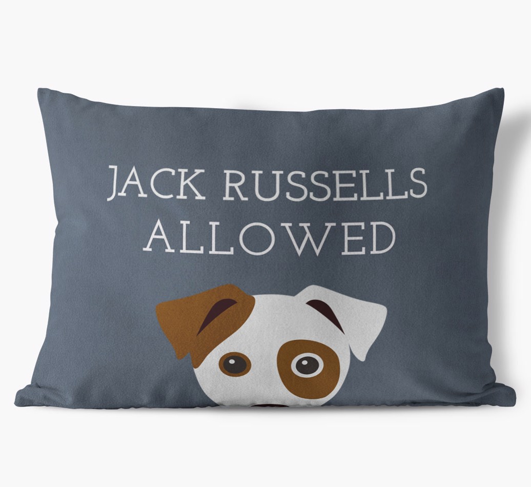 Dogs Allowed: Personalized {breedFullName} Soft Touch Pillow