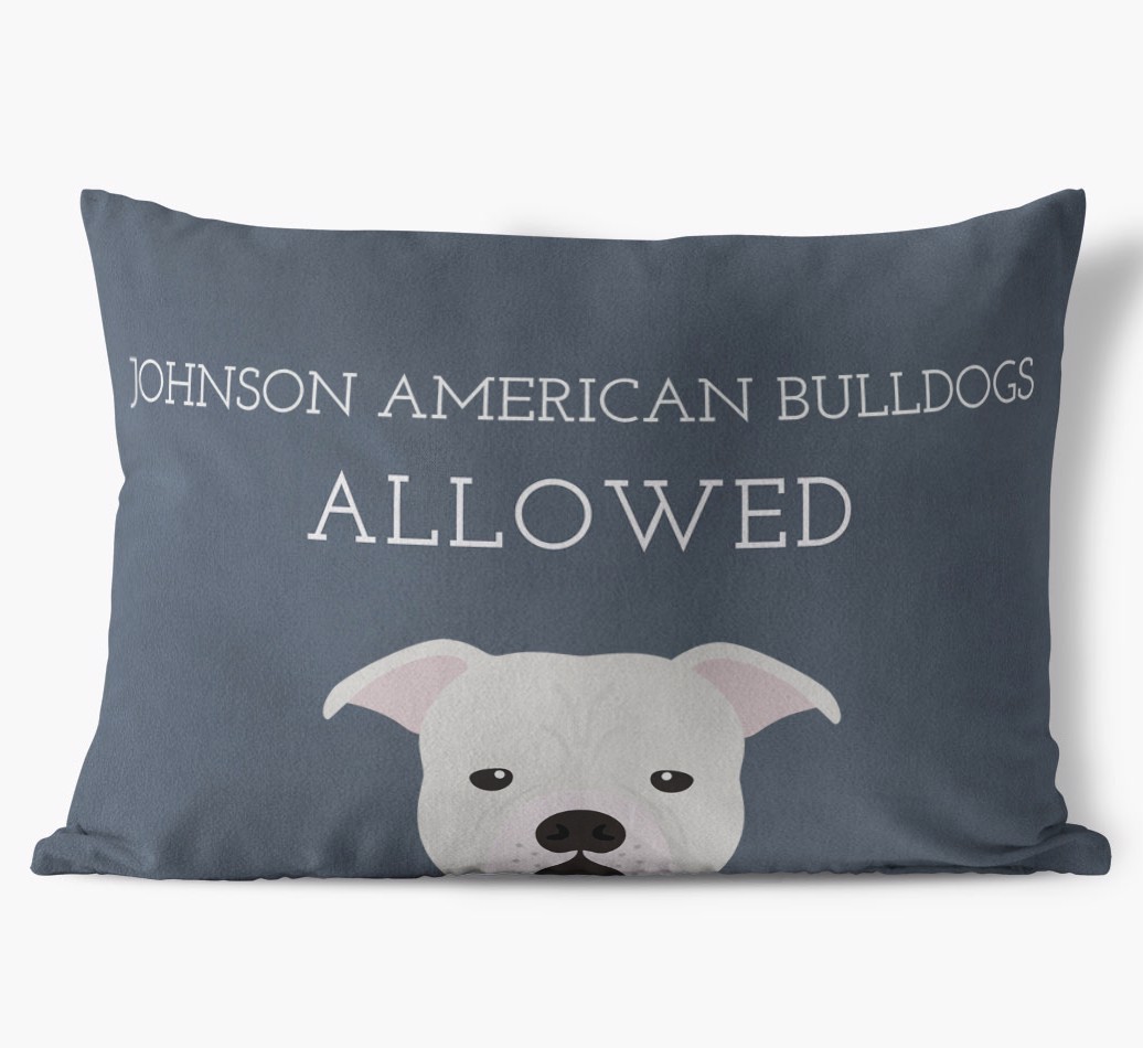 Dogs Allowed: Personalised {breedFullName} Soft Touch Cushion