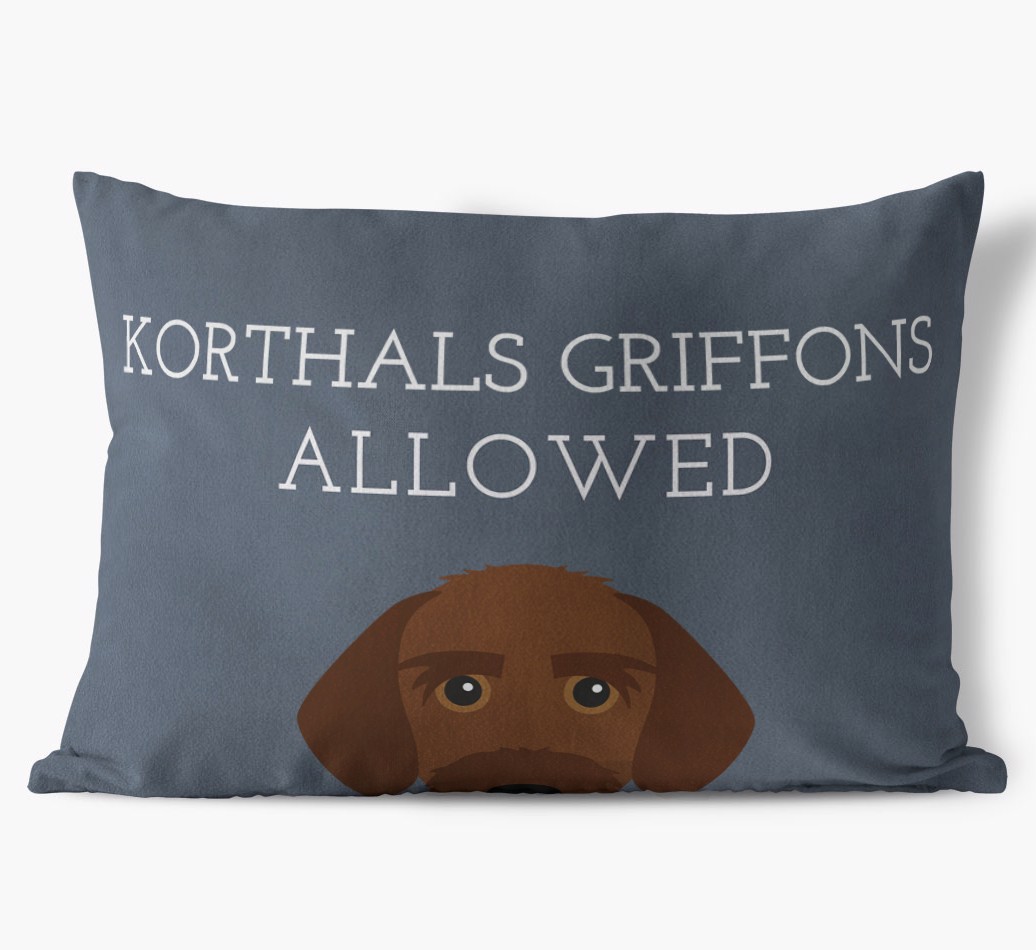 Dogs Allowed: Personalised {breedFullName} Soft Touch Cushion