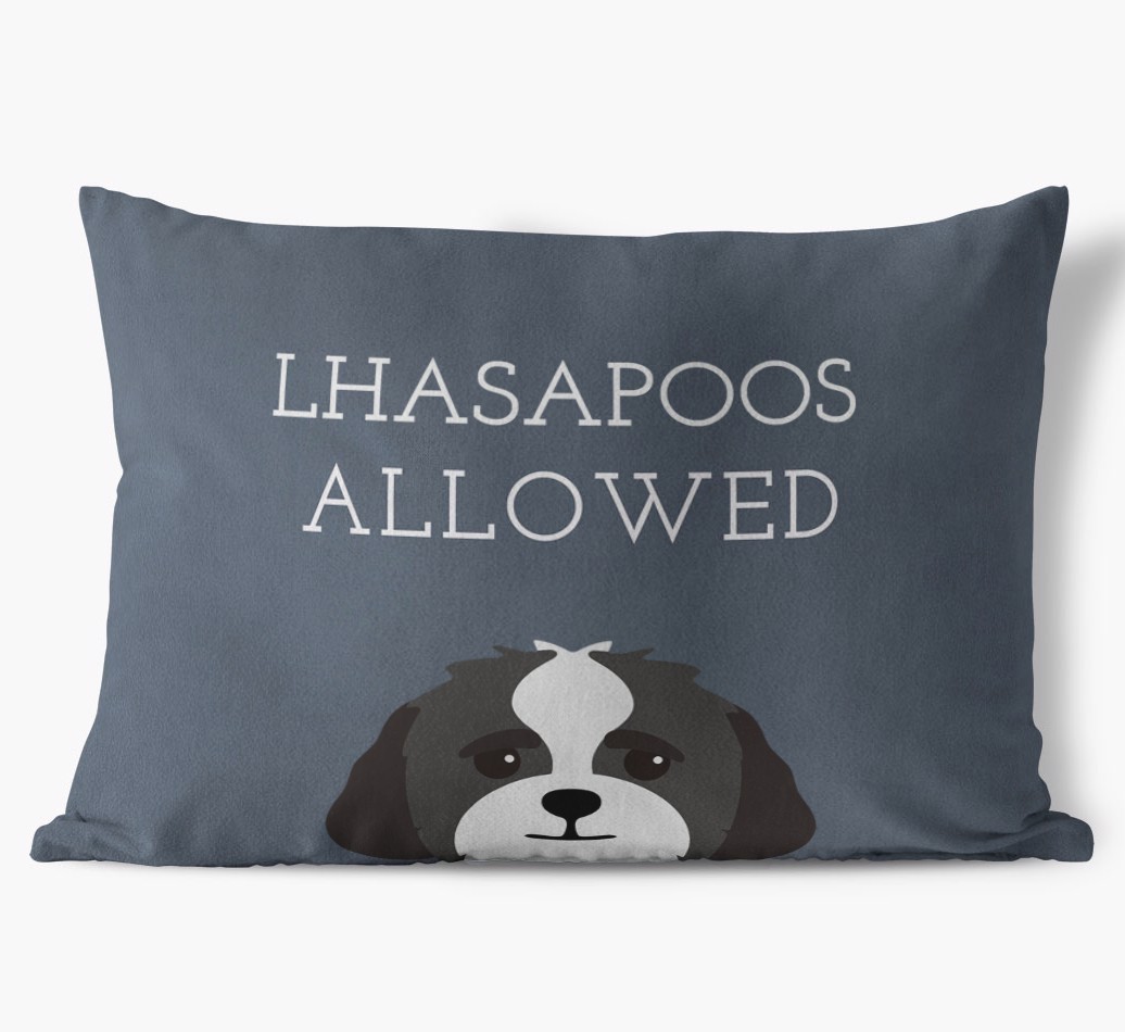 Dogs Allowed: Personalised {breedFullName} Soft Touch Cushion