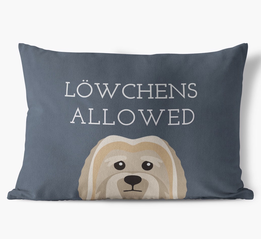 Dogs Allowed: Personalised {breedFullName} Soft Touch Cushion