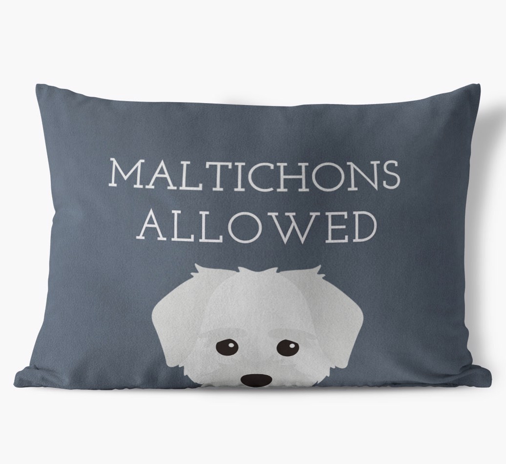 Dogs Allowed: Personalised {breedFullName} Soft Touch Cushion