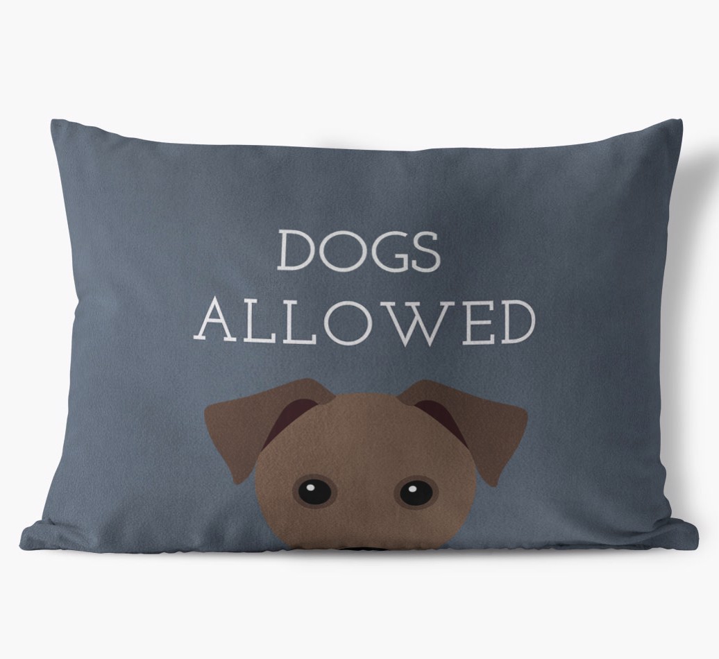 Dogs Allowed: Personalised {breedFullName} Soft Touch Cushion