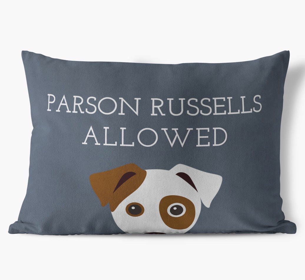 Dogs Allowed: Personalised {breedFullName} Soft Touch Cushion