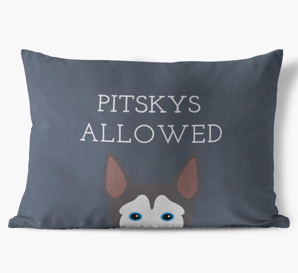 Dogs Allowed: Personalised {breedFullName} Soft Touch Cushion