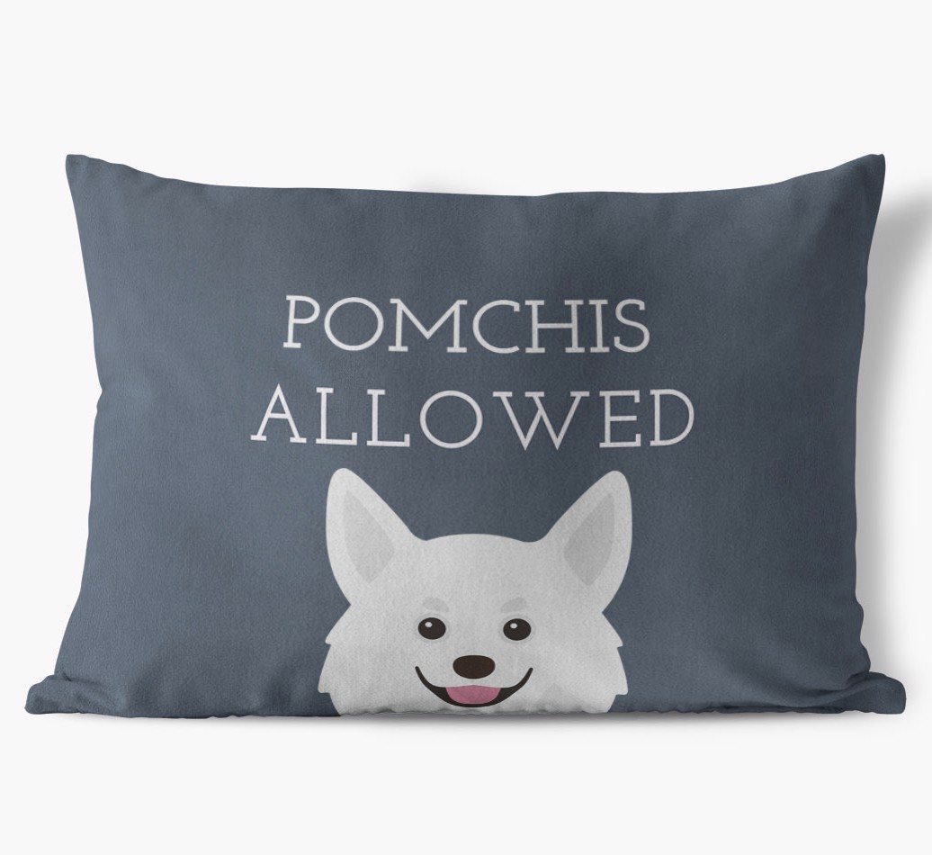 Dogs Allowed: Personalised {breedFullName} Soft Touch Cushion
