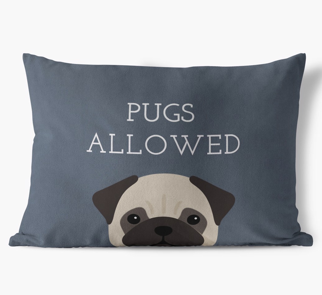 Dogs Allowed: Personalised {breedFullName} Soft Touch Cushion