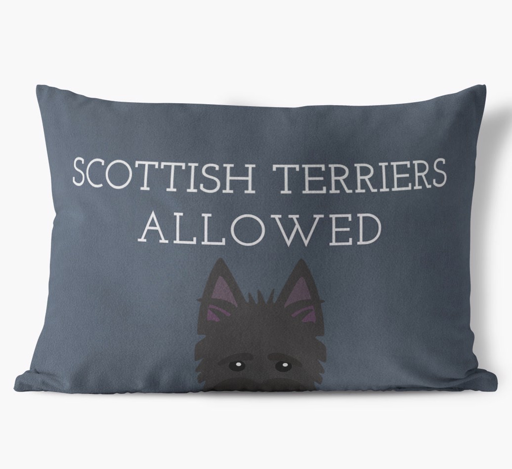 Dogs Allowed: Personalised {breedFullName} Soft Touch Cushion