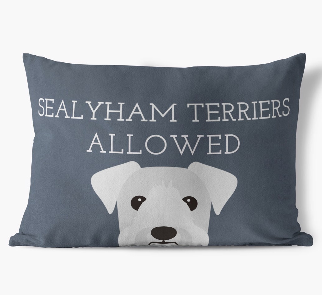 Dogs Allowed: Personalised {breedFullName} Soft Touch Cushion