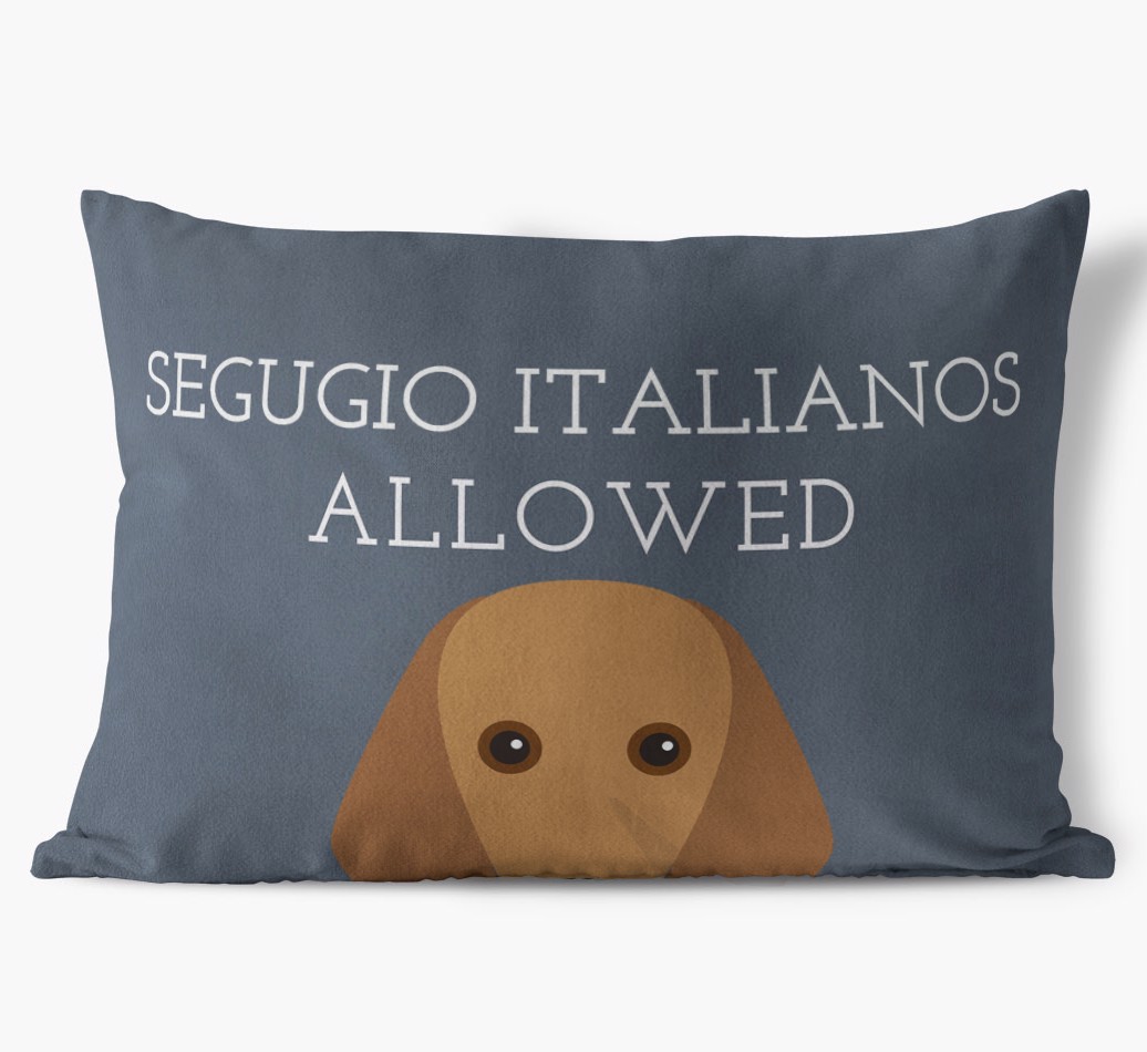 Dogs Allowed: Personalized {breedFullName} Soft Touch Pillow