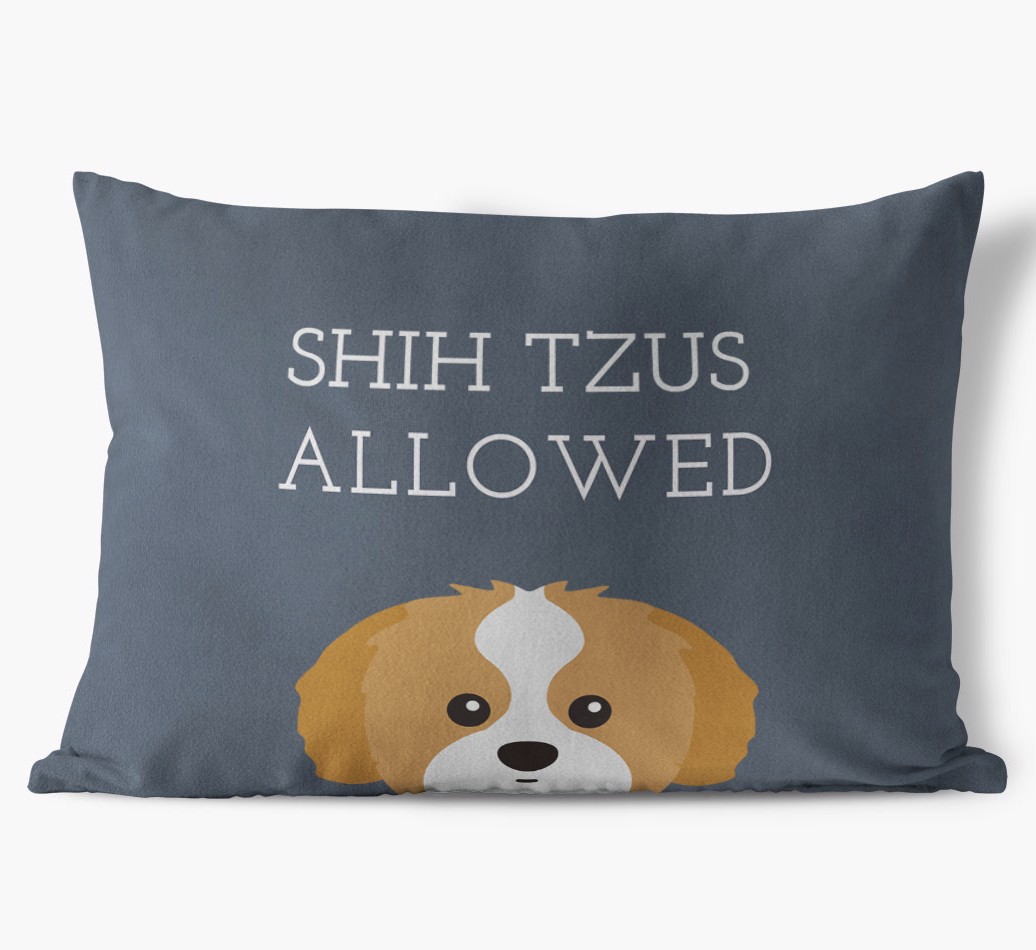 Dogs Allowed: Personalised {breedFullName} Soft Touch Cushion