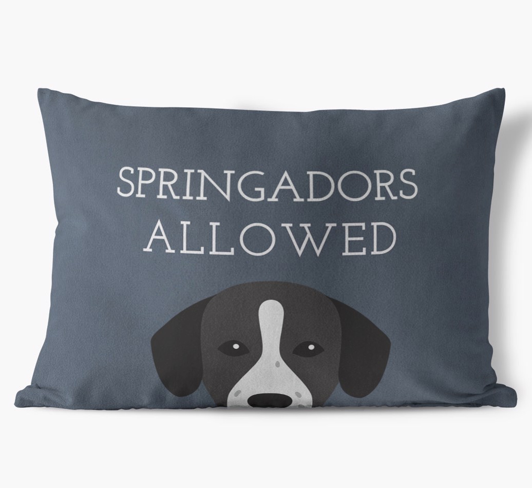 Dogs Allowed: Personalised {breedFullName} Soft Touch Cushion
