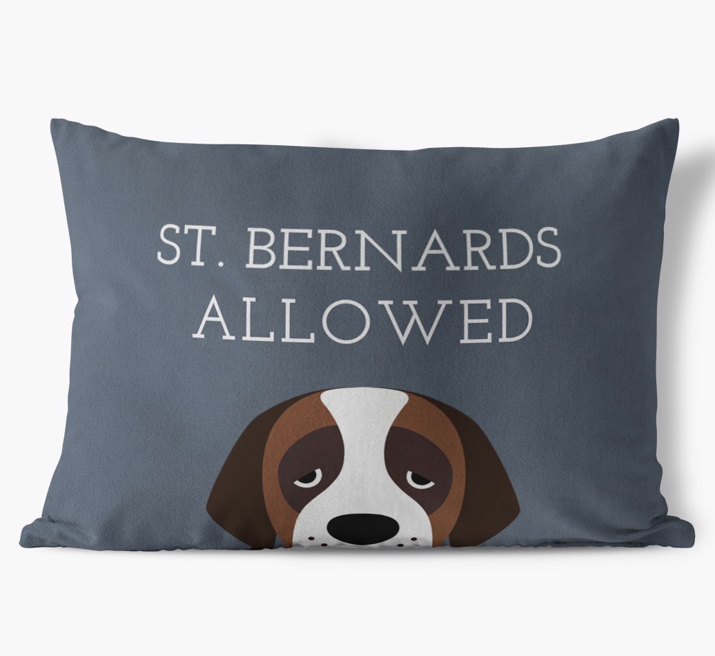 Dogs Allowed: Personalised {breedFullName} Soft Touch Cushion