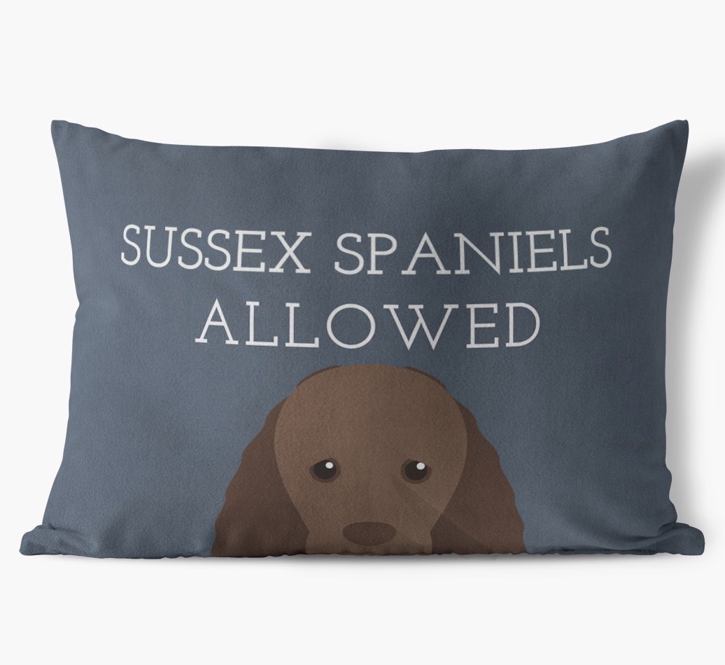 Dogs Allowed: Personalised {breedFullName} Soft Touch Cushion