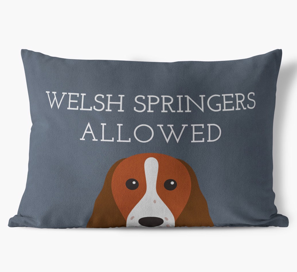 Dogs Allowed: Personalized {breedFullName} Soft Touch Pillow