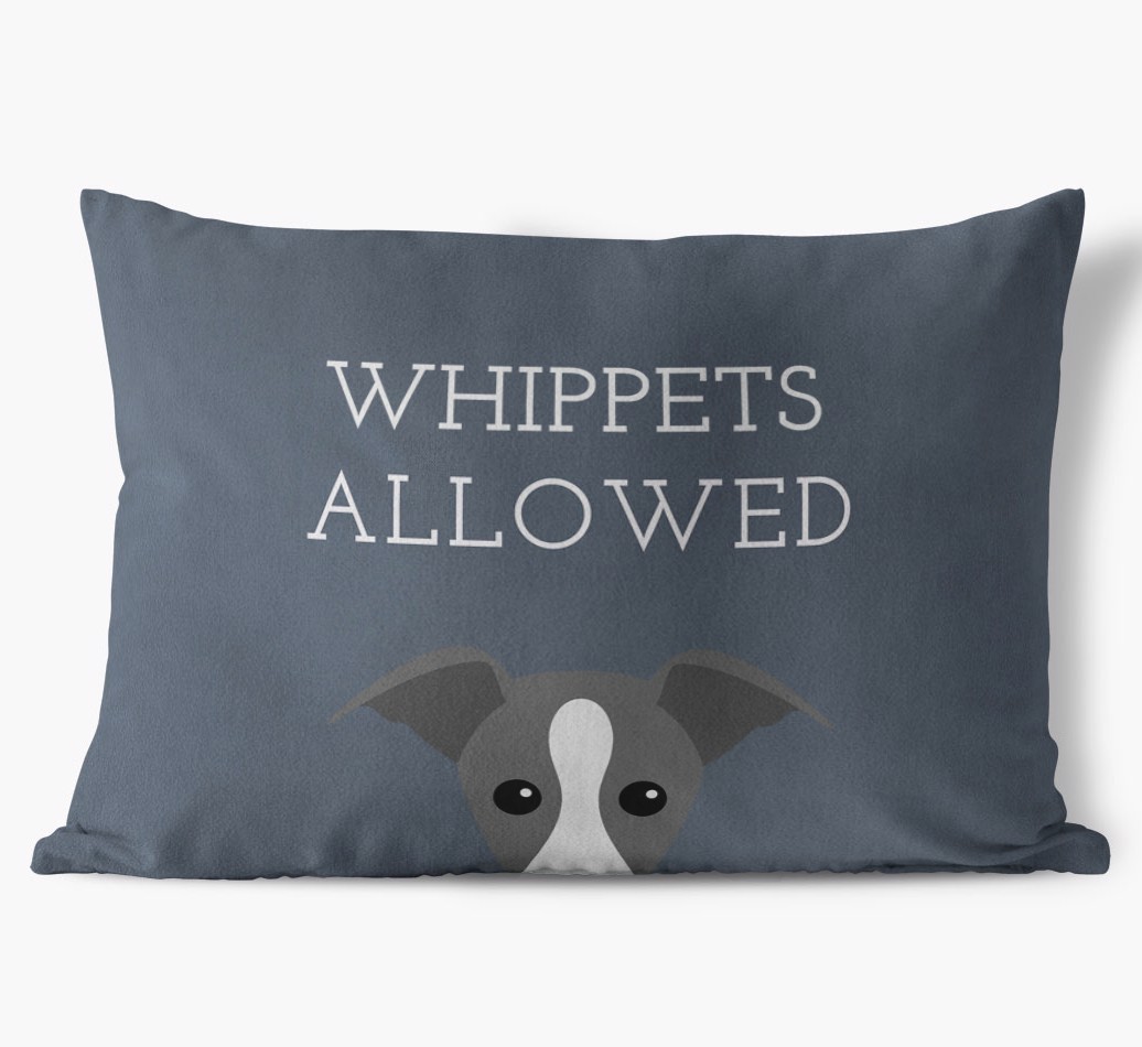 Dogs Allowed: Personalised {breedFullName} Soft Touch Cushion