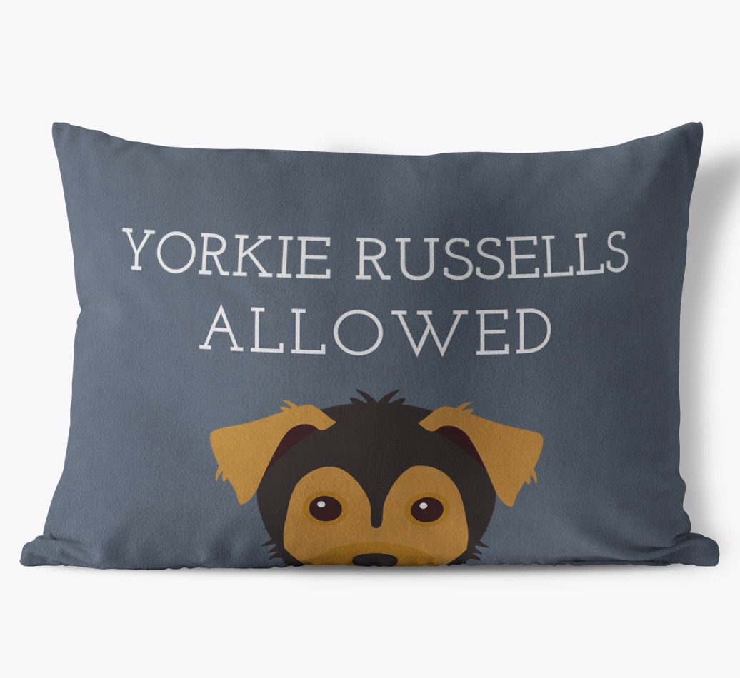 Dogs Allowed: Personalised {breedFullName} Soft Touch Cushion