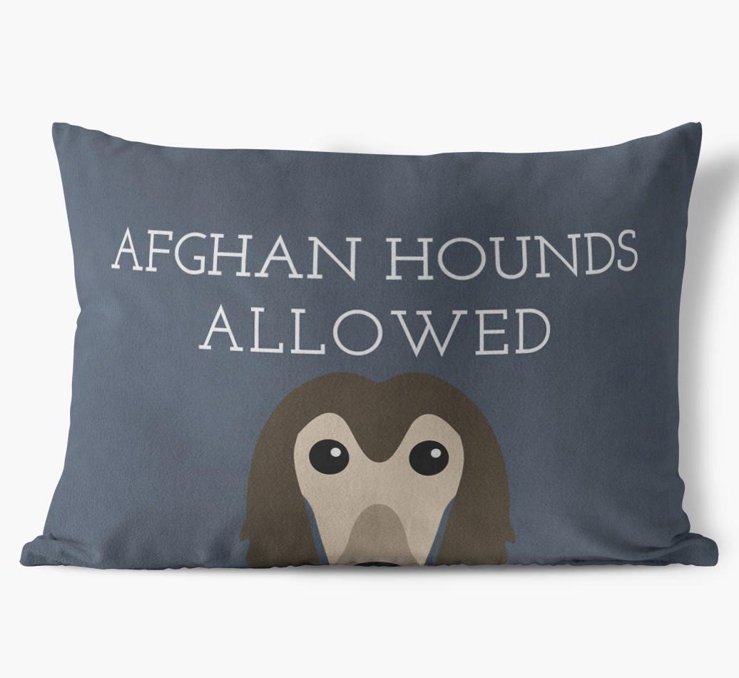 Dogs Allowed: Personalized {breedFullName} Soft Touch Pillow