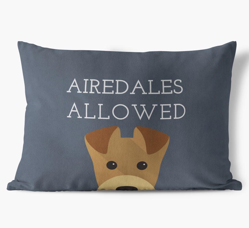 Dogs Allowed: Personalized {breedFullName} Soft Touch Pillow