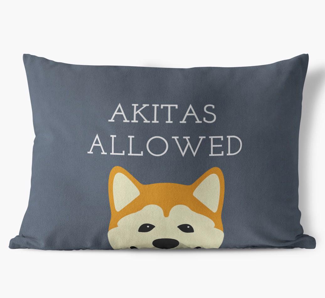 Dogs Allowed: Personalized {breedFullName} Soft Touch Pillow
