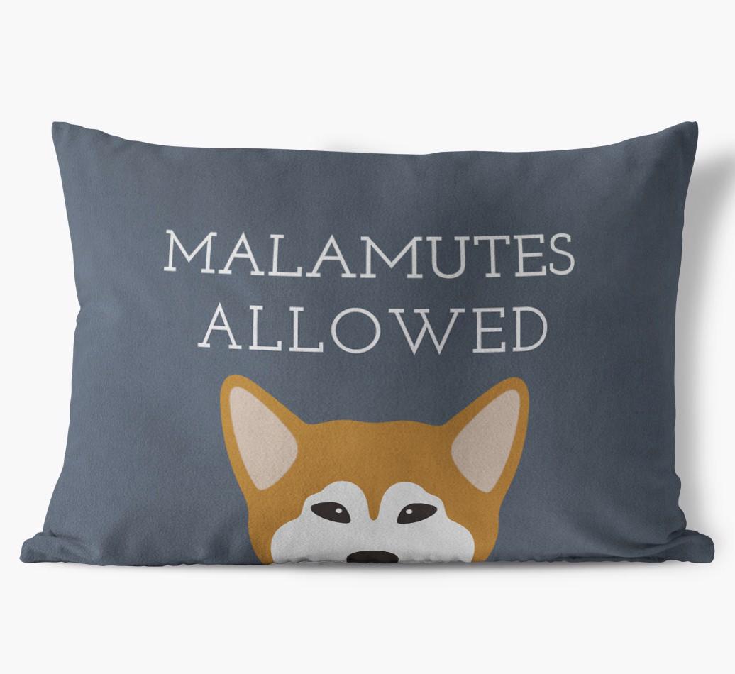 Dogs Allowed: Personalized {breedFullName} Soft Touch Pillow