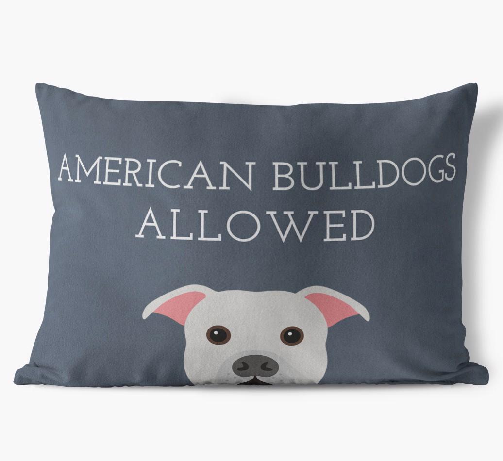 Dogs Allowed: Personalized {breedFullName} Soft Touch Pillow