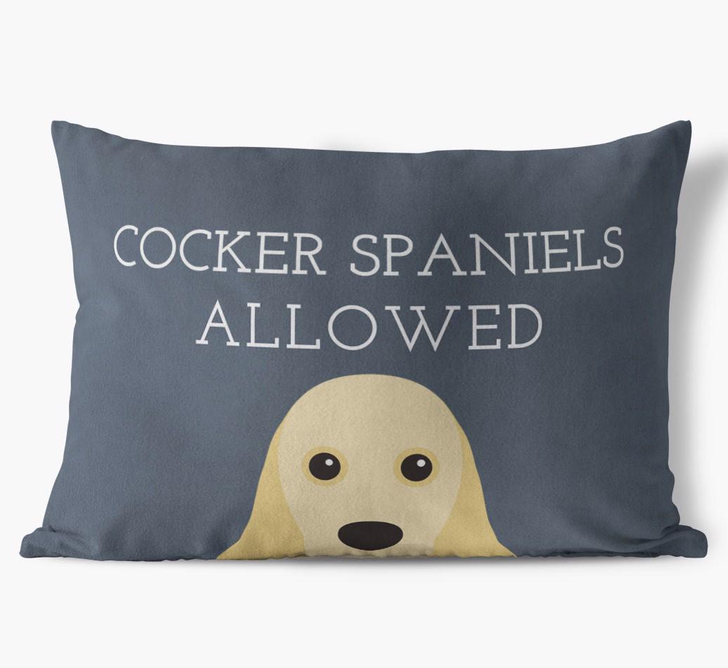 Dogs Allowed: Personalized {breedFullName} Soft Touch Pillow