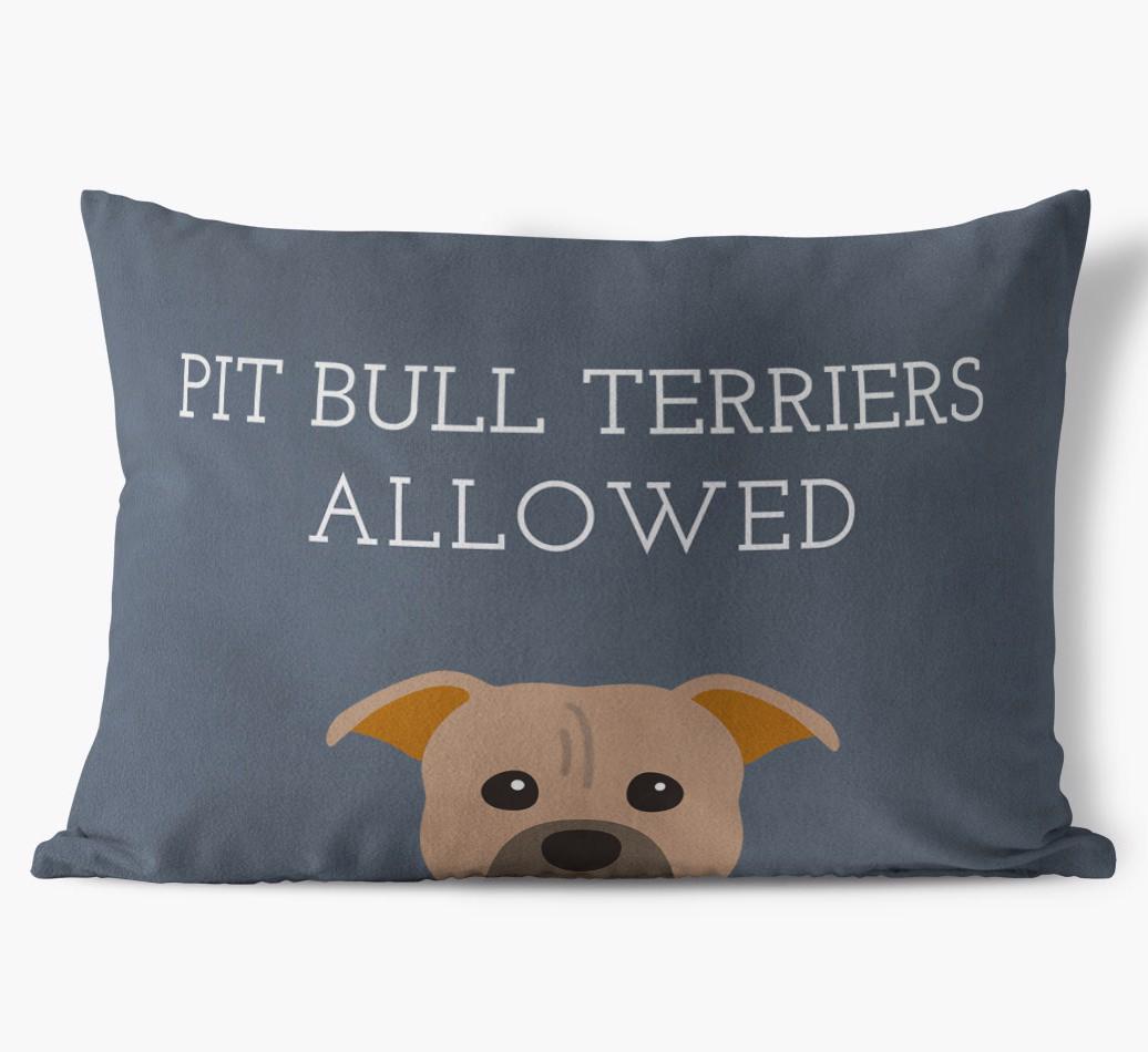 Dogs Allowed: Personalized {breedFullName} Soft Touch Pillow