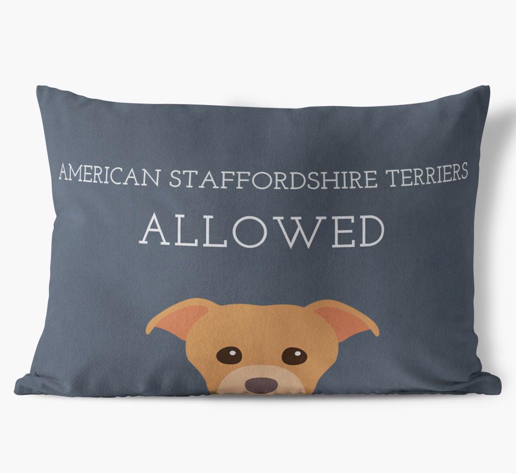 Dogs Allowed: Personalized {breedFullName} Soft Touch Pillow