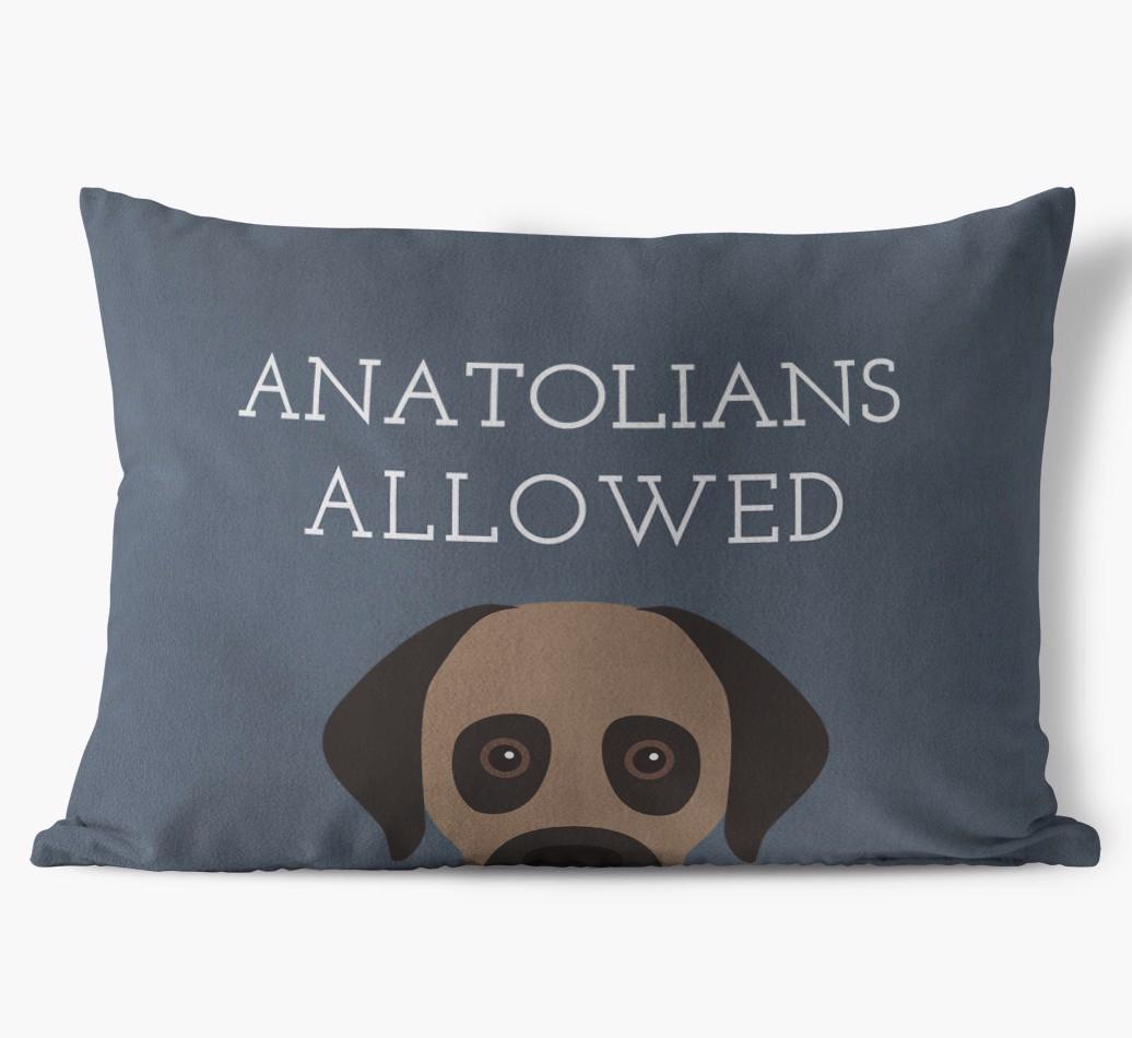 Dogs Allowed: Personalized {breedFullName} Soft Touch Pillow