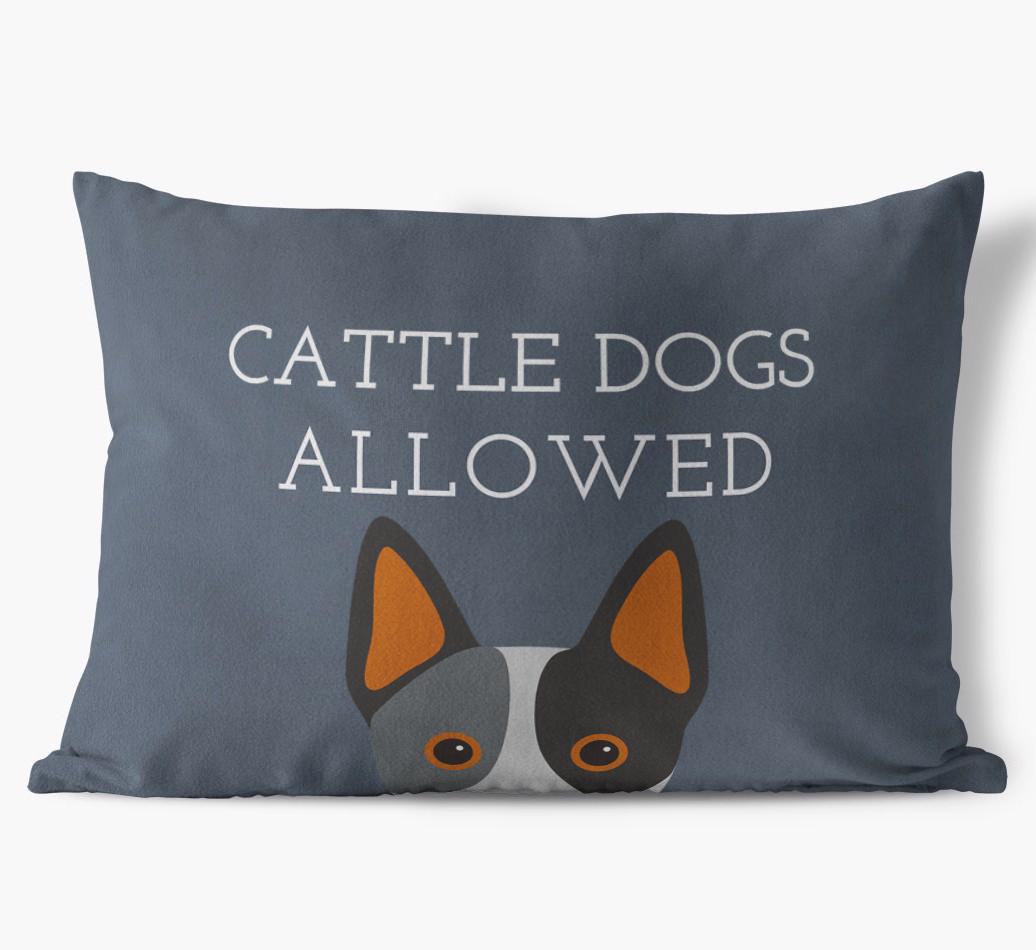 Dogs Allowed: Personalized {breedFullName} Soft Touch Pillow