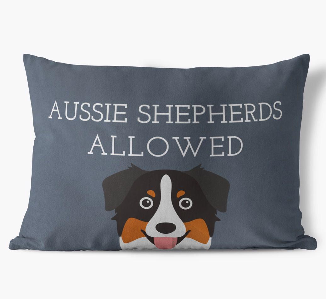 Dogs Allowed: Personalized {breedFullName} Soft Touch Pillow